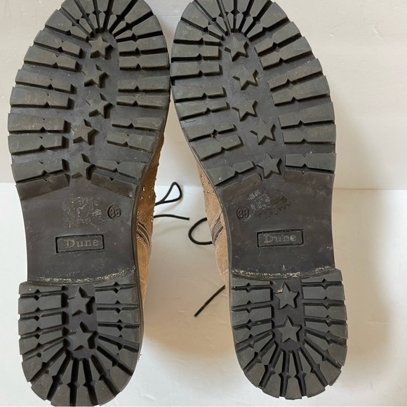 Dune London Prentice Star Studded Tan Biker Boots Size EU 39/US 8 - Picture 15 of 15